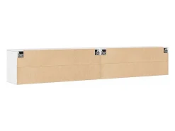 Armarios de pared 2 uds Blanco 100x30x35 cm Madera maciza de pino