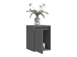 Armarios de pared 2 uds Gris 30x30x40 cm Madera maciza de pino