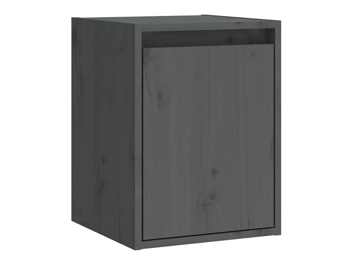 Armarios de pared 2 uds Gris 30x30x40 cm Madera maciza de pino