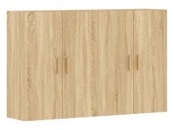 Armarios de pared 2 uds madera de ingeniería roble Sonoma