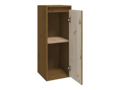 armarios de pared marrón miel de 30 x 30 x 80 cm, madera maciza de pino.