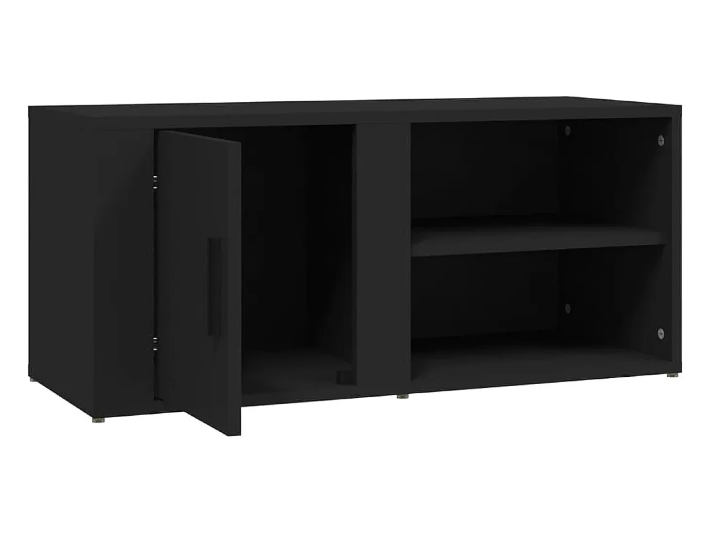 Arnaldo Muebles para TV 2 uds madera contrachapada negro 80x31,5x36 cm