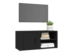 Arnaldo Muebles para TV 2 uds madera contrachapada negro 80x31,5x36 cm
