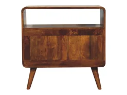 Artisan Furniture Consola curva Nordic Charm de madera maciza