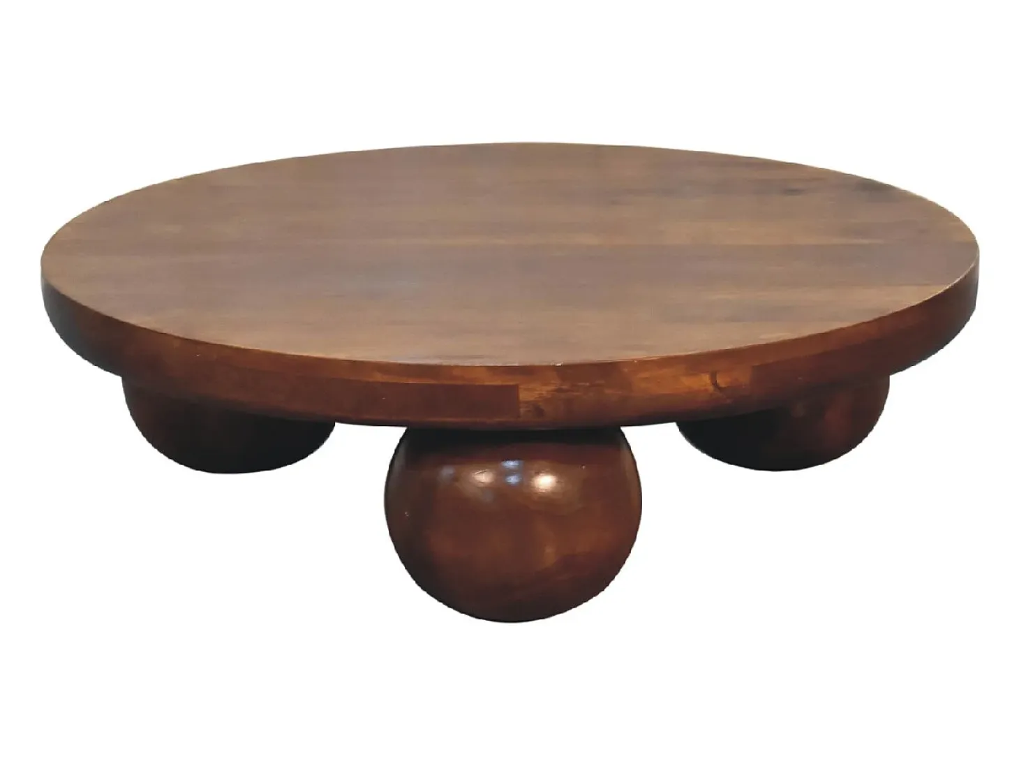 Artisan Furniture Mesa de madera maciza Chestnut Central Ball