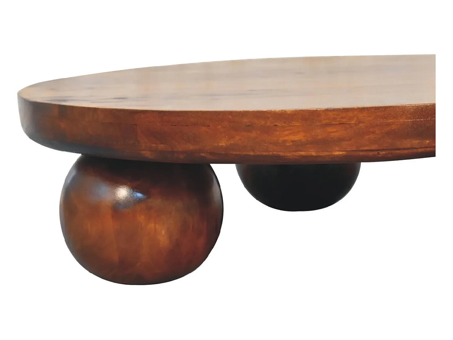 Artisan Furniture Mesa de madera maciza Chestnut Central Ball