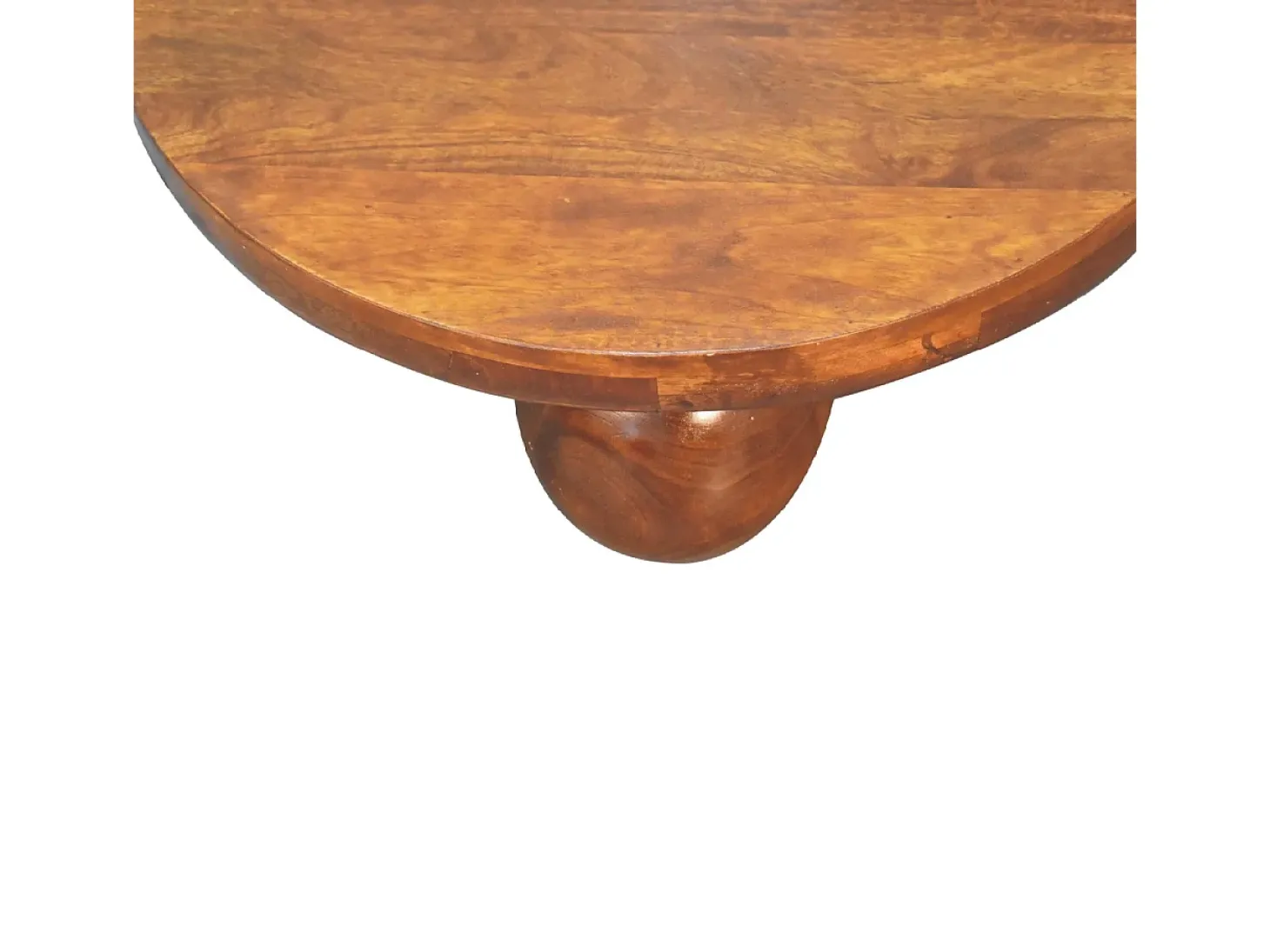 Artisan Furniture Mesa de madera maciza Chestnut Central Ball