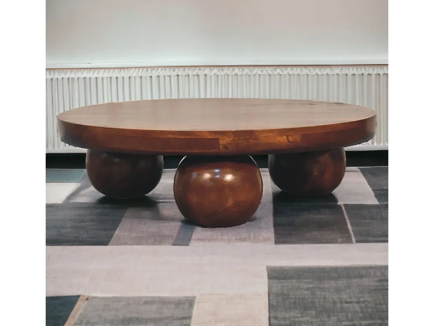 Artisan Furniture Mesa de madera maciza Chestnut Central Ball