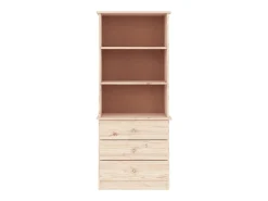 Arven Librería con cajones ALTA madera maciza de pino 60x35x142 cm