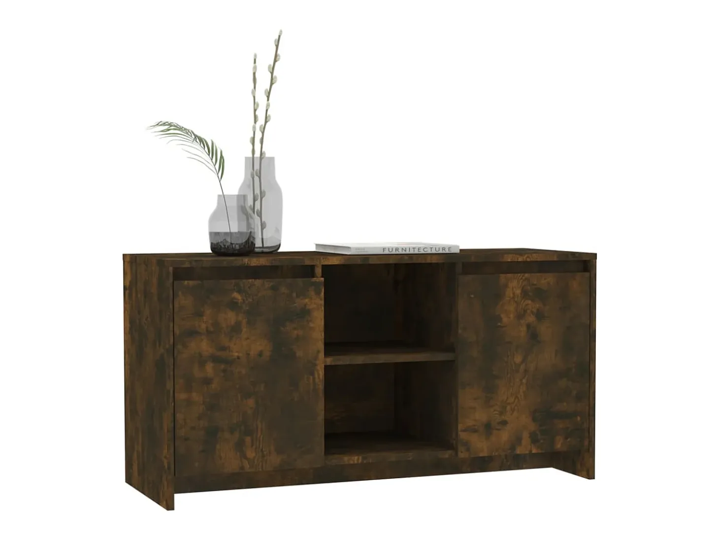 Atkinson Mueble de TV madera de ingeniería roble ahumado 102x37,5x52,5cm