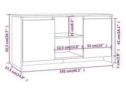Atkinson Mueble de TV madera contrachapada roble Sonoma 102x37,5x52,5 cm