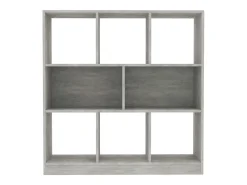 Avenra Estantería librería contrachapada gris hormigón 97,5x29,5x100cm