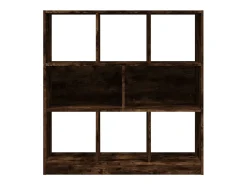 Avenra Estantería madera contrachapada roble ahumado 97,5x29,5x100 cm