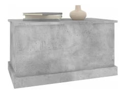 Baúl almacenaje madera contrachapada gris hormigón 70x40x38 cm
