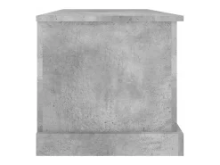Baúl almacenaje madera contrachapada gris hormigón 70x40x38 cm