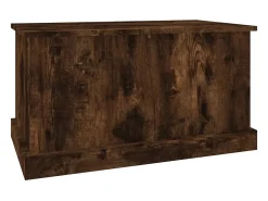 Baúl almacenaje madera contrachapada roble ahumado 70x40x38 cm ES261165