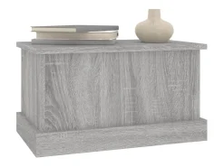Baúl almacenaje madera contrachapada gris sonoma 50x30x28 cm ES666404