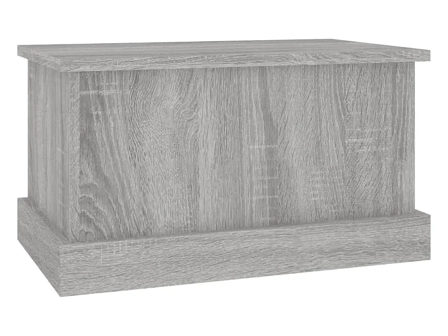 Baúl almacenaje madera contrachapada gris sonoma 50x30x28 cm ES666404