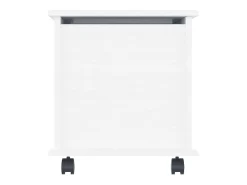 Baúl almacenaje ruedas ALTA madera maciza blanco 73x39,5x43 cm