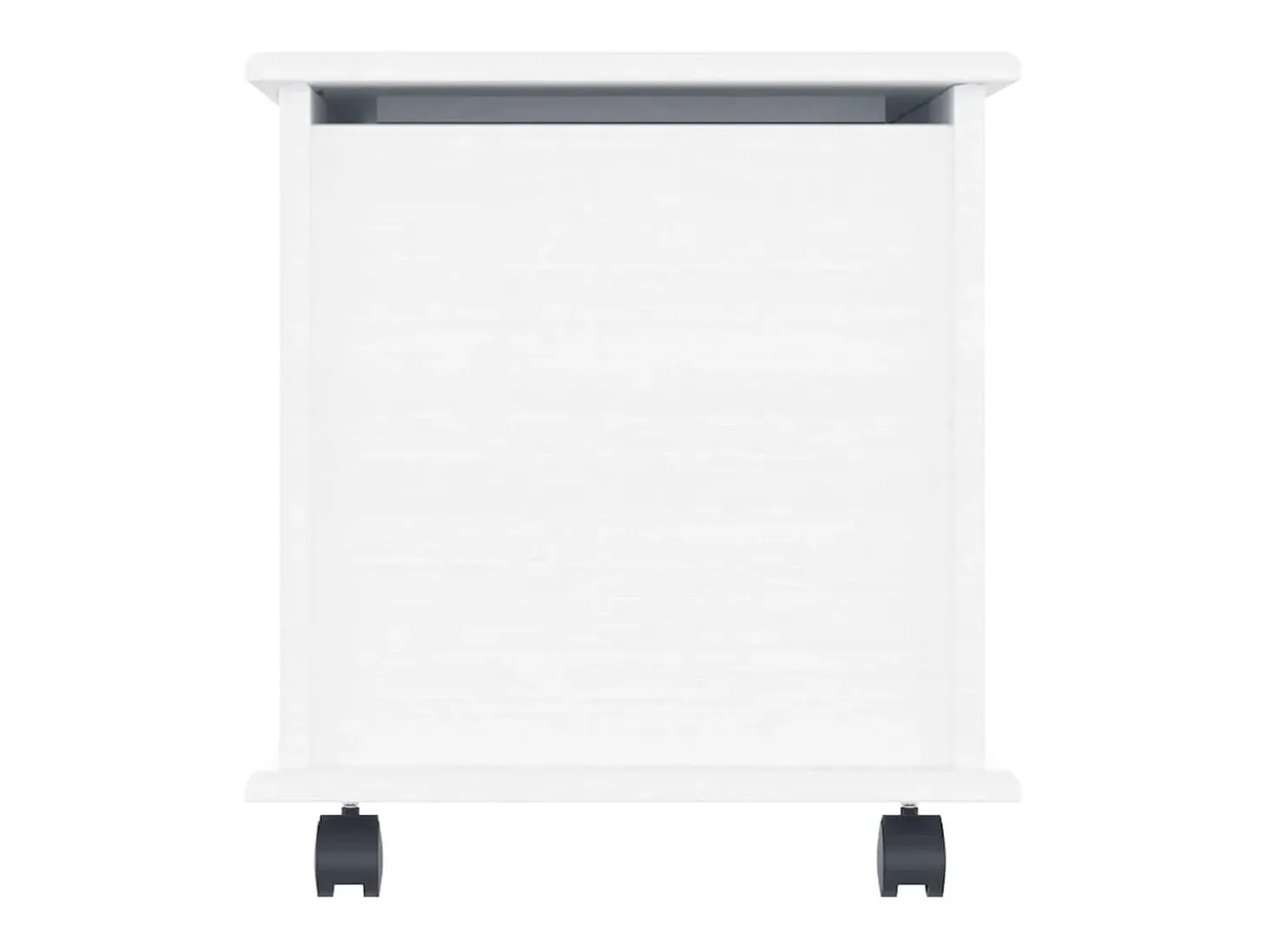 Baúl almacenaje ruedas ALTA madera maciza blanco 73x39,5x43 cm
