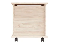 Baúl de almacenaje con ruedas ALTA madera maciza 73x39,5x44 cm ES330437