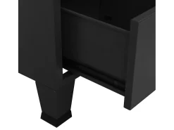 Baúl de almacenaje industrial metal negro 70x40x115 cm