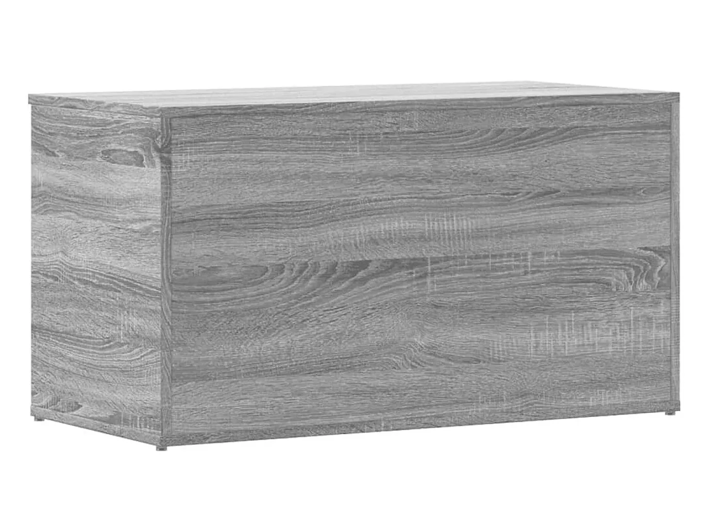 Baúl de almacenaje madera contrachapada gris Sonoma 84x42x46 cm