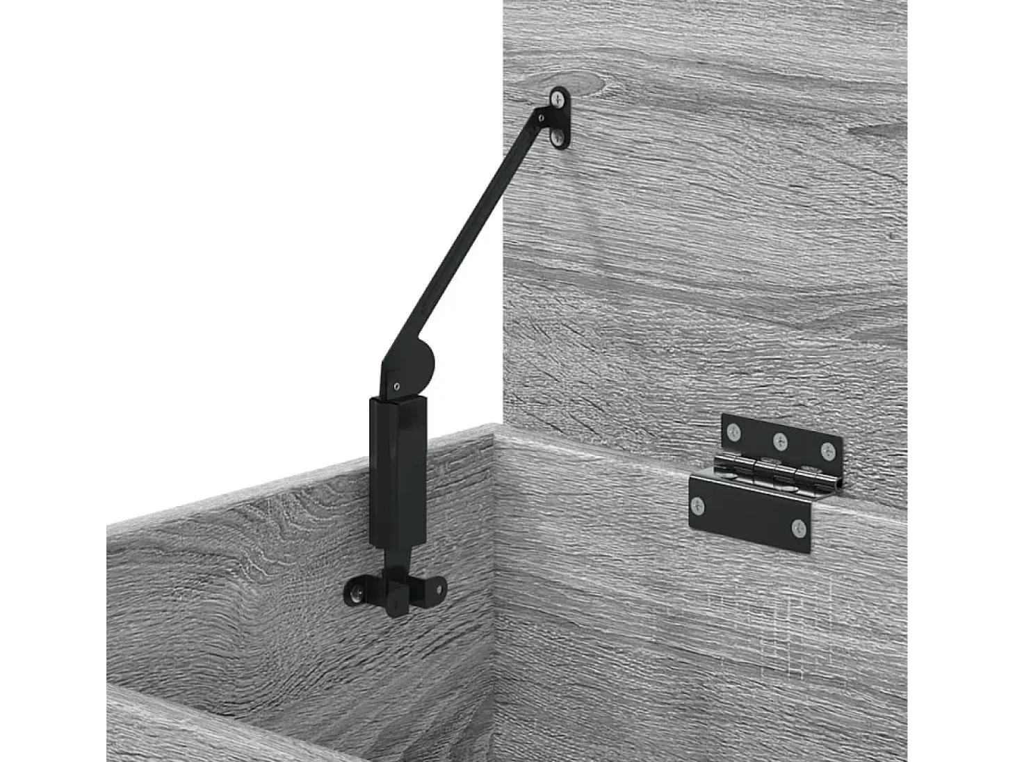Baúl de almacenaje madera contrachapada gris Sonoma 84x42x46 cm