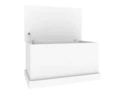 Baúl de almacenaje madera contrachapada blanco 70x40x38 cm ES335511