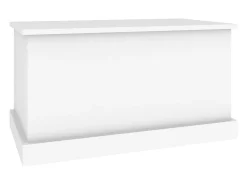 Baúl de almacenaje madera contrachapada blanco 70x40x38 cm ES335511
