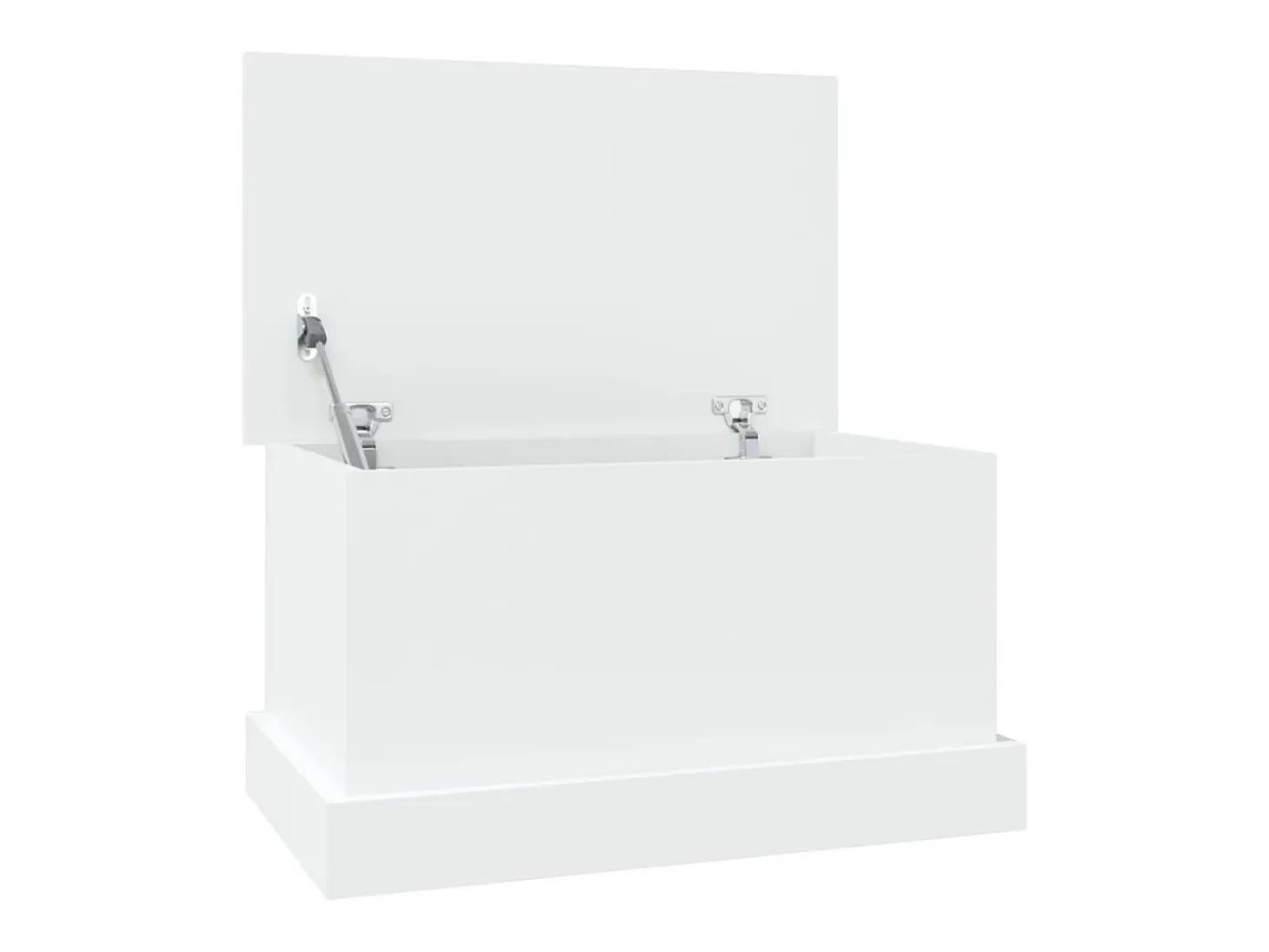 Baúl de almacenaje madera contrachapada blanco 50x30x28 cm ES430920