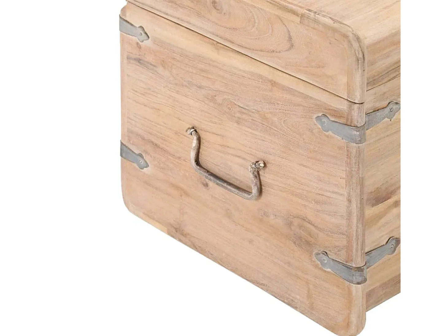 Baúl de madera maciza de acacia 40x40x40 cm