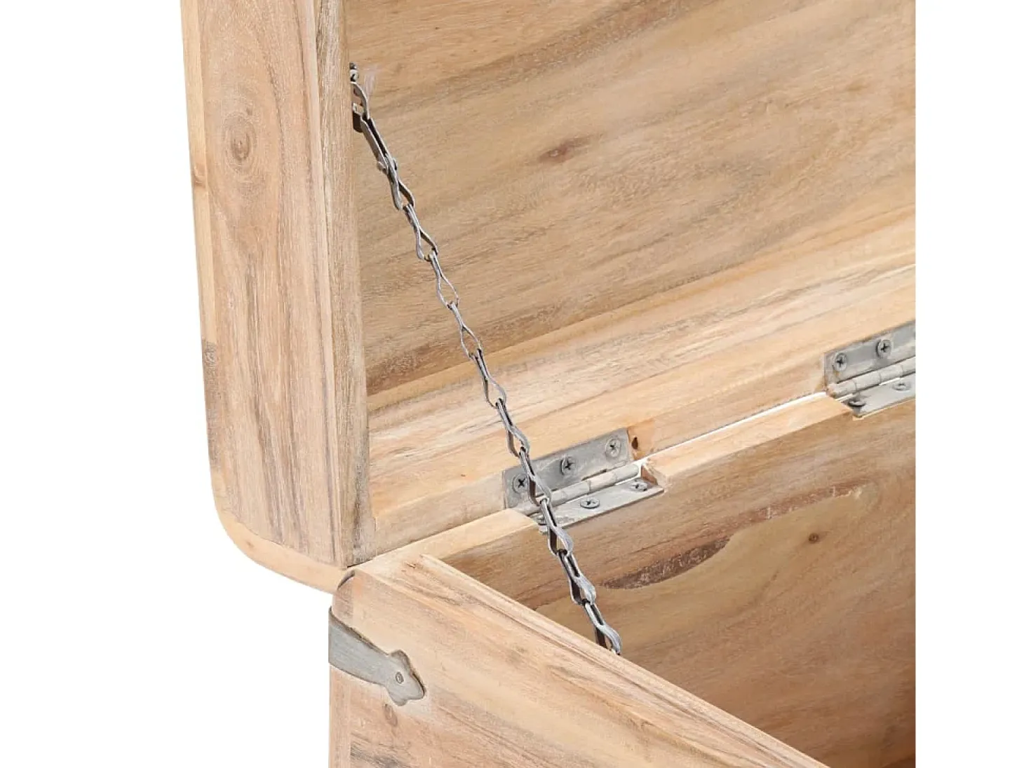 Baúl de madera maciza de acacia 40x40x40 cm