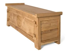 Baúl fabricado en madera maciza natural de teca 114 cm