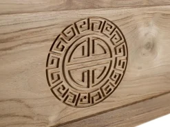 Baúl fabricado en madera maciza natural de teca 114 cm