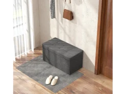 Baúl Hivea Homcom tapizado acolchado plegable gris oscuro 38x76x38 cm