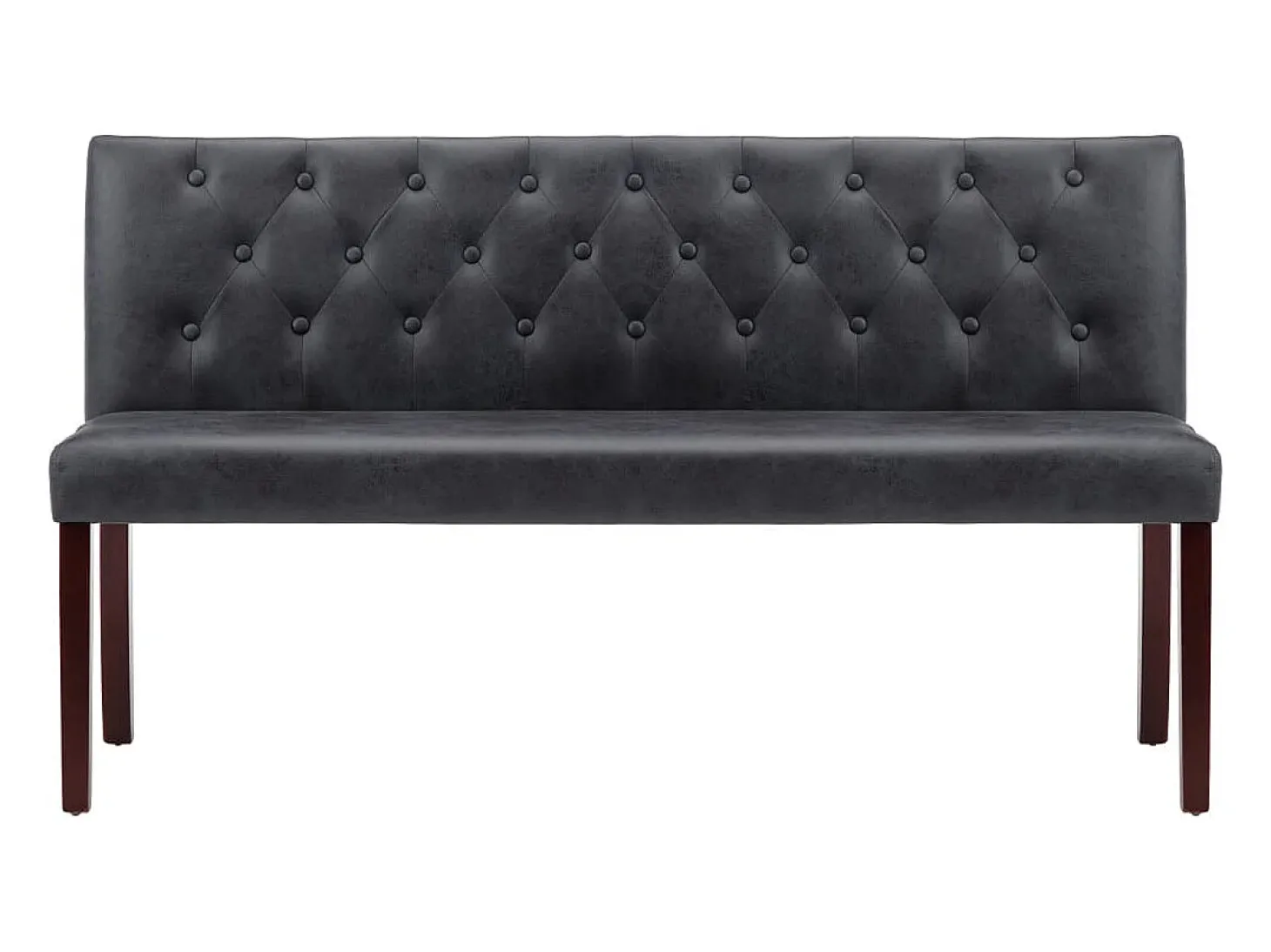 Banco 148,5 cm Gris Simil piel