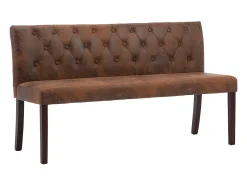 Banco 148,5 cm Piel sintética color marrón
