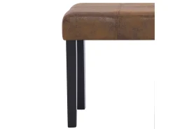 Banco 106 cm Piel sintética color marrón