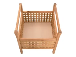 Banco almacenaje 49x48x49 cm Madera maciza de nogal