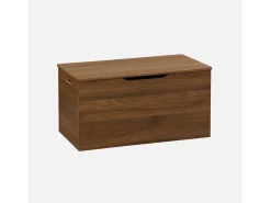 Banco arcón, final de cama con efecto de madera de nogal nogal