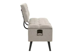 Banco con almacenaje y respaldo 110 cm Tejido Crema