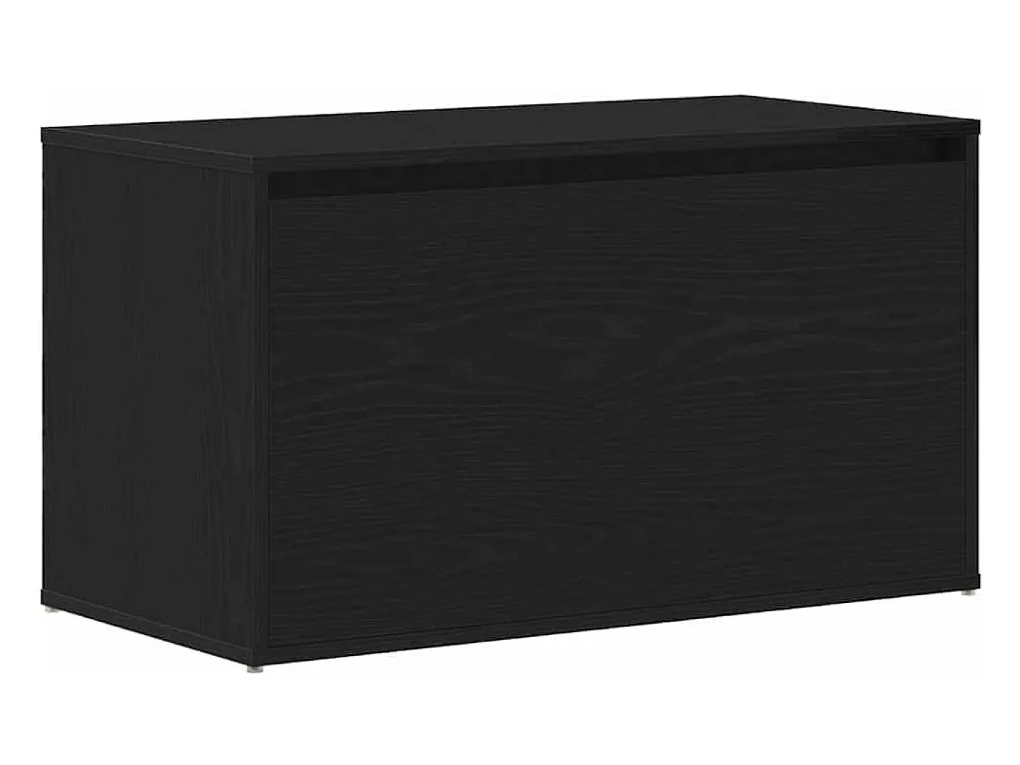Banco con cajón Negro 80 x 40 x 45 cm Madera de ingeniería