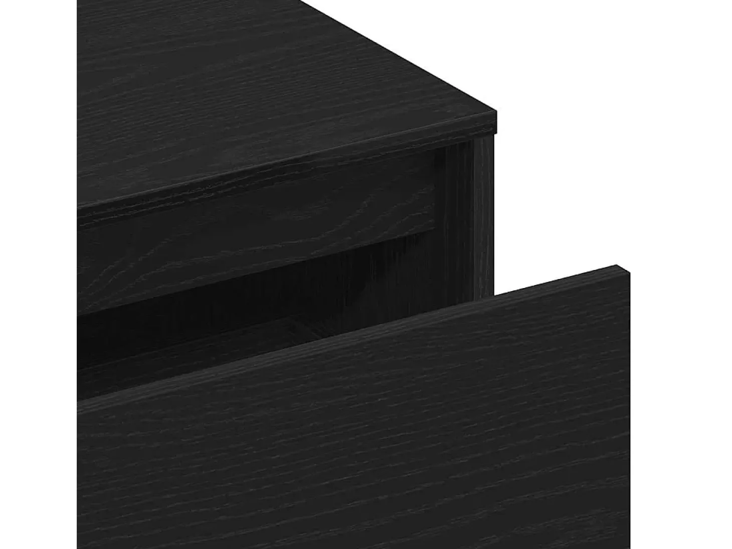 Banco con cajón Negro 80 x 40 x 45 cm Madera de ingeniería