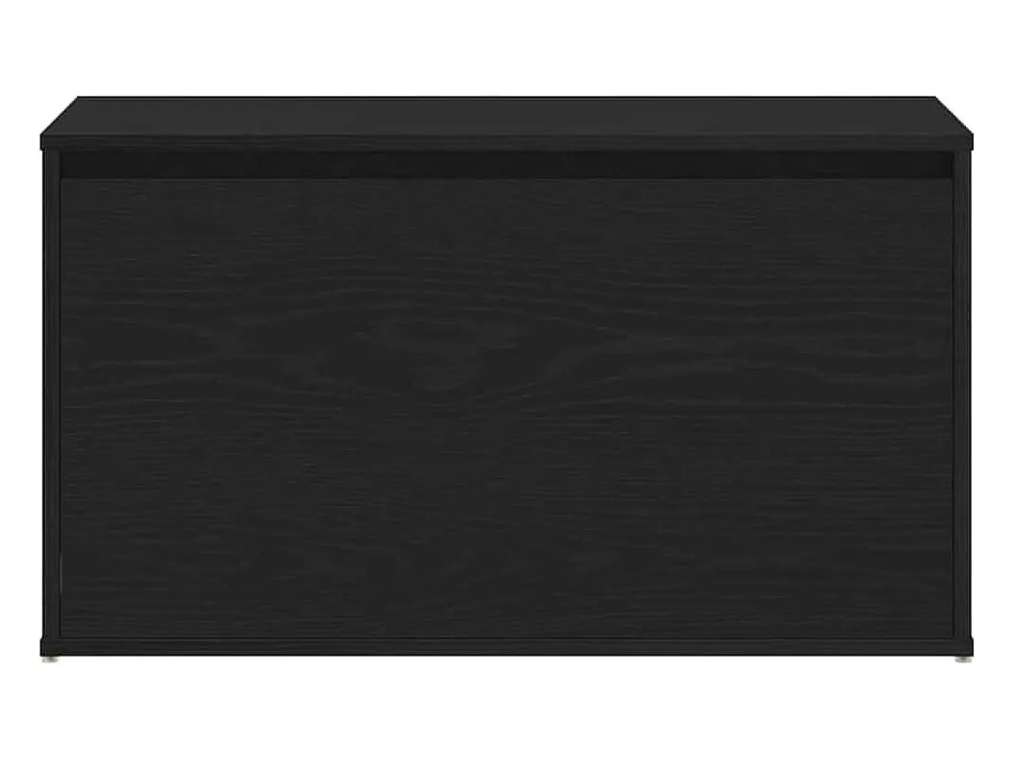 Banco con cajón Negro 80 x 40 x 45 cm Madera de ingeniería