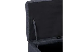 Banco con compartimento de almacenaje 116 cm Gris oscuro Poliéster