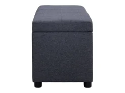 Banco con compartimento de almacenaje 116 cm Gris oscuro Poliéster