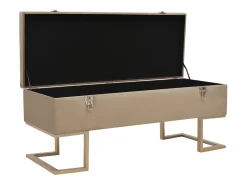 Banco con compartimento de almacenaje 105 cm Terciopelo Beige