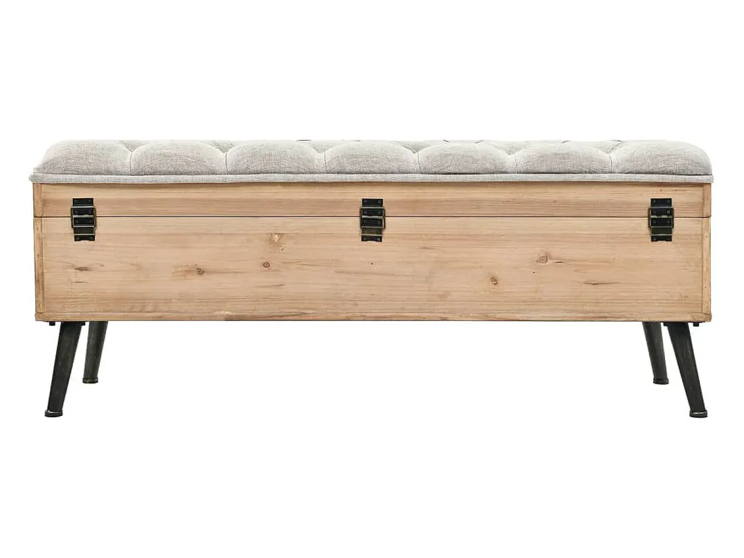 Banco de almacenaje 110 cm Madera maciza de abeto