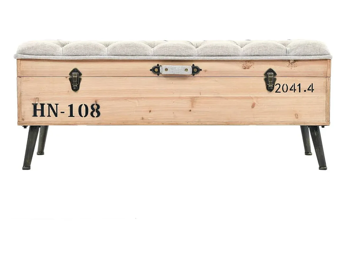 Banco de almacenaje 110 cm Madera maciza de abeto